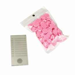 100pcs Faux Eyel Extensi Stand Pad Outils de maquillage Palette Holder Fournitures avec Tick Mark Rose L Colle Blossom Cup J2r8 #