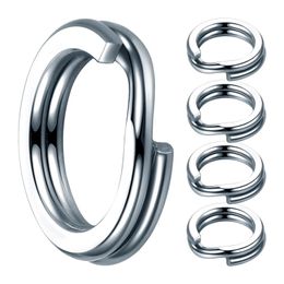 Anillos divididos de pesca de 100 piezas de pesca 3714 mm Ceba dura Snap Spat Spate Spate SCEAR INDRECADO CARGA ABIERTA ABIERTA PESCA 240522