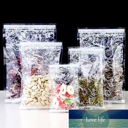 100pcs Sac de fenêtre blanc clair Clear Snack Réselable Spice X-Mas Partie de mariage Sucre de sucre Heat Scelling Pochettes