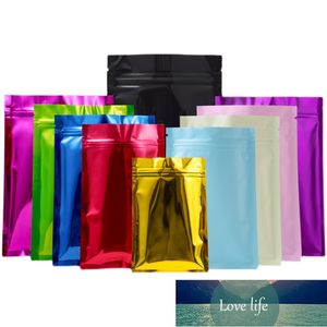 100 unids Plana Brillante / Mate Bolsa de papel de aluminio Resellable Snack Café Especias Semillas Cosméticos Sellado térmico Bolsas de impresión Precio de fábrica Diseño experto Calidad Últimas