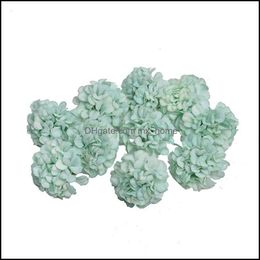 100 Unids Flores Fiesta de Navidad Moda Boda Seda Hortensia Artificial Adorno para el Hogar Decoración Para Monther Día Regalo 2106 V2 Entrega Directa