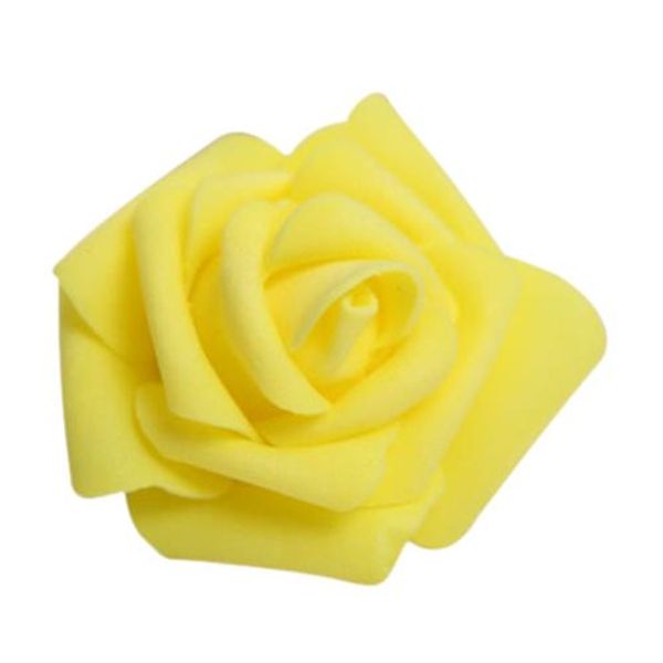 100 pièces mousse Rose fleur bourgeon décorations de fête de mariage fleur artificielle bricolage artisanat jaune