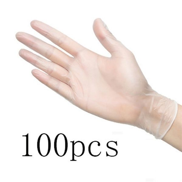 100pcs gants en PVC jetables de qualité alimentaire pour restaurant cuisine barbecue gants alimentaires respectueux de l'environnement nettoyage des gants en plastique gadget T200508