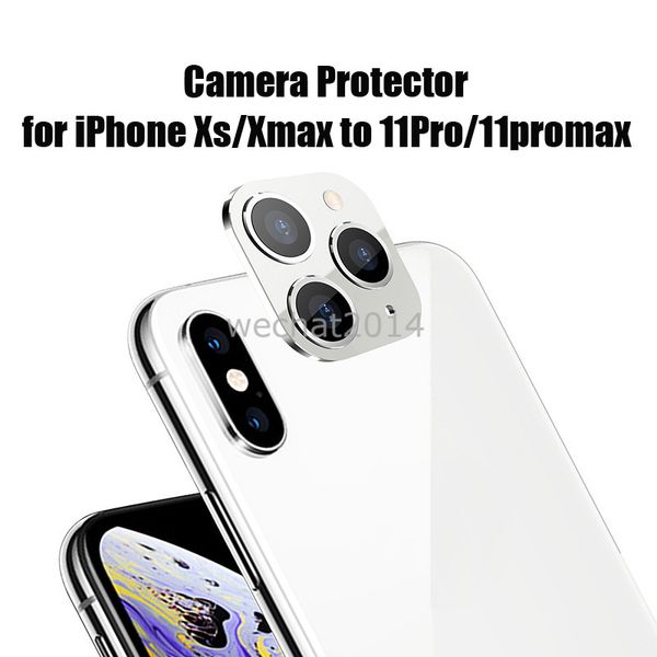 100 Uds para iPhone X Xr XS Max Protector de lente de cámara segundo cambio para iPhone 11 Pro Max protección de cámara lente de vidrio templado