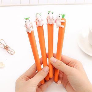 Stylos à Gel 100 pièces, 1 pièce, joli dessin animé créatif carotte pour enfants, nouveauté cadeau, papeterie coréenne, fournitures scolaires et de bureau