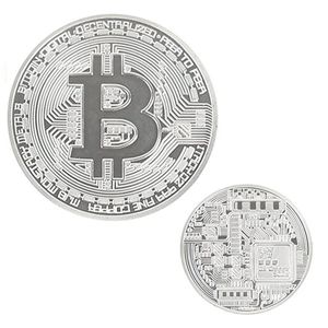 Pièce de monnaie Bitcoin plaquée or, 100 pièces, Collection d'art, pièce commémorative physique en or avec envoi rapide