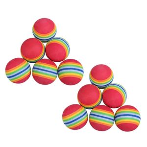 100pcs Golf Swing Training Aids Indoor Practice Sponge Foam Rainbow Balls 231227