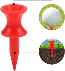 100 Pcs Golf Tees Double Deck Red Ball Holder Accessoires Extérieurs Plastique 30mm