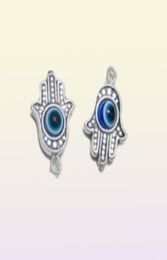 100pcs Hamsa Hand Evil Eye Kabbalah Luck Charms Colgante para joyas que fabrican pulsera 19x12mm276k2387496