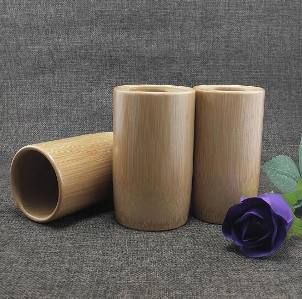 100 piezas de té de bambú natural hecha a mano Cazas de leche de estilo japonesas con manejo de viajes ecológicos verdes