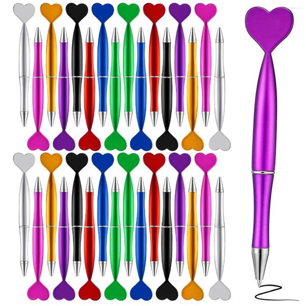 100 Uds. Bolígrafo en forma de corazón, bolígrafos de Gel novedosos, regalo para niños