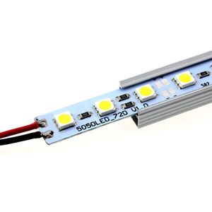 100 stks Hoge Kwaliteit DC 24 V SMD 5050 Harde Rigid Strip Niet-Waterdichte LED BAR Licht 50 cm / 100cm Multicolor voor decoratieve verlichting