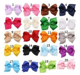 100 stks Hot Sale Korean 3 Inch Grosgrain Ribbon Hairbogen Baby Meisje Accessoires Met Clip Boutique Haar Bows Haarspelden Haarbanden