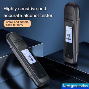 H9 Detección de alcohol Probador de aliento Instrumentos de análisis Pantalla digital sin contacto Analizador de alcoholímetro recargable USB Alta precisión