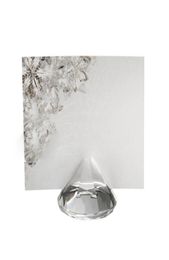 100pcs Imitated Crystal Diamond Place Carte Holder Favors Favors Nom Card Carte Party Table Decoration Cadeaux7790254