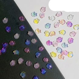 100pcs japonais coréen mignon chat star cariton de manucure bijoux diamant kawaii charmes à ongles 240430