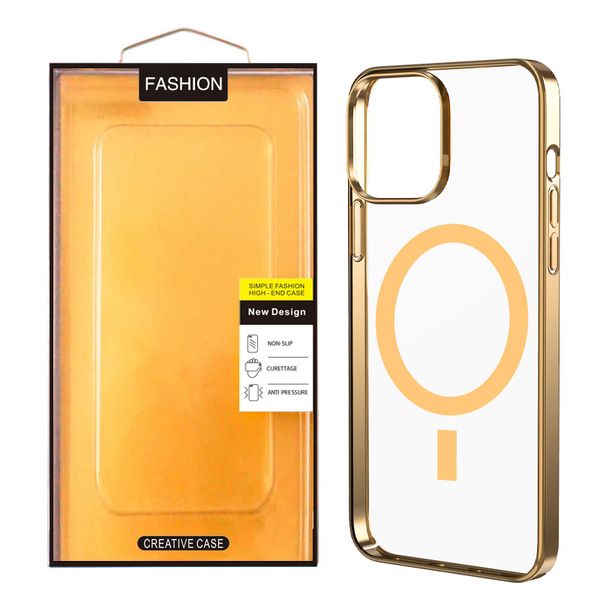 100 pièces JK007 clair Transparent souple TPU anti-choc coques de téléphone avec aimant coque arrière pour iPhone 13 12 Mini 11 Pro Max