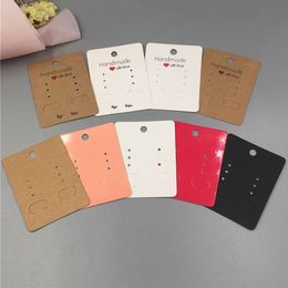 100 stcs kraft handgemaakte sieraden display card accessoires ketting oorbel kaarten prijskaartje cadeau label display paper