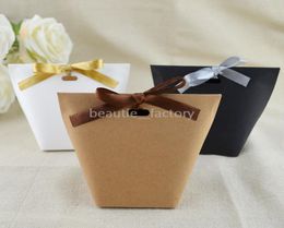 100 stcs Kraft Paper Triangle Gift Wrap Bags Wedding Anniversary Party Chocolate Candy Box Uniek en mooi ontwerp8402013