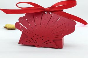 100 -stcs laser gesneden holte shell snoepdoos chocolaatjes dozen met lint voor bruiloftsfeest baby shower gunst cadeau1170535