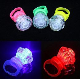 100 -stcs led Children Finger Lights Toys Kids Boys Girls Dazzle Color Finger Ring Toy Event Party Festival Lantern512307777