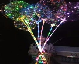 100 Stück LED-Licht-Bobo-Ballon, Party-Dekoration mit 315-Zoll-Stick, 3 m Schnur, Weihnachten, Halloween, Geburtstag, Dekoration, Luftballons3927115