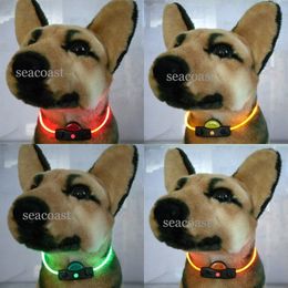 100 Uds. Collar de perro con luz LED intermitente luminoso correa de seguridad nocturna para Gato corte colorido a cualquier tamaño