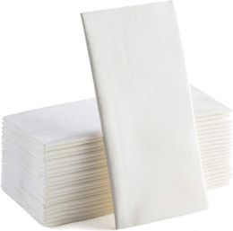 100 pièces longues serviettes en papier au toucher lin 3043 cm serviettes jetables Table douce absorbante pour fête de mariage 240321
