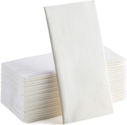 100pcs de long LinenFeel Dîner Paper Napkins 3043 cm Tableau jetable Table Absorbant pour le mariage de la fête 240508