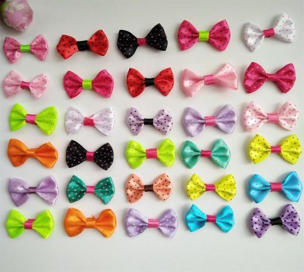 100 unids / lote 1/4 Hecho a mano Pequeño Punto satinado Arco Bebé Niños Niños Niñas Barrettes Pinzas para el cabello de cocodrilo Horquillas accesorios para el cabello 211H7168729