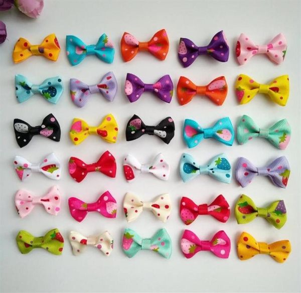 100pcs / lot 1/4 pouces petits nœuds de cheveux bébé filles enfants pinces à cheveux barrettes épingles à cheveux pour fille adolescents enfants bébés bambins317t6763681