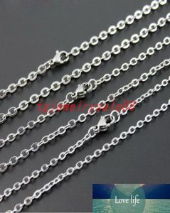 100 pcs/lot 1.5/2/mm de large en gros en vrac ton argent en acier inoxydable soudure forte chaîne mince collier à faire soi-même pour hommes J1907113794911