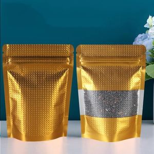 100pcs/lote 10*15 cm Bolsas de superficie en relieve en relieve Bolsa de cierre de cremallera de cierre de tirolina POTO DE COLLACIÓN DEL CANA DE CANTRA RESELABLE Mylar Bag Wi Ecup