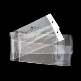 100 stks veel 10 5 72 cm Clear OPP Plastic Pakket Tas Zelfklevende Lange Transparante Poly Haar Pruik Verpakking Zakken voor Haarstukje Haar Ex226j