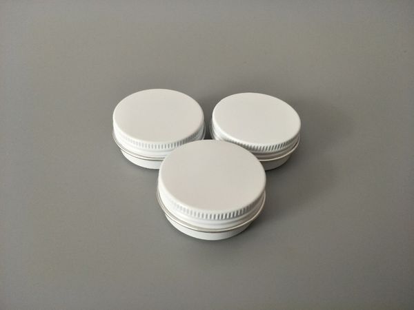 Livraison gratuite 100pcs / lot 10g en aluminium blanc pot aluminium métal Boîtes à blanc 10ml cosmétique containersNotre cosmétiques Container