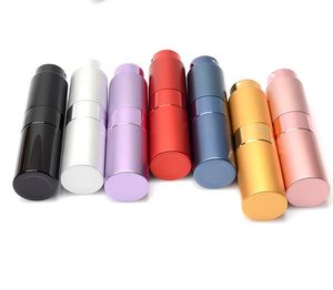 100 pcs/lot 15 ml rotation bouteille de parfum rechargeable en aluminium vaporisateur bouteilles vides