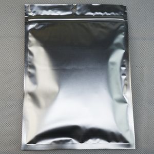 100 unids/lote 16*24 cm bolsa ziplock dorada interior-mate transparente parte delantera trasera plateada papel de aluminio café/leche en polvo bolsa con cremallera reutilizable, saco de comida