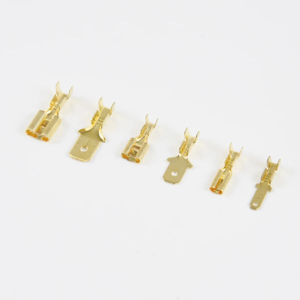 100pcs/lote 2.8/4.8/6.3 mm Femenino y masculino terminal Altavoz de alambre eléctrico de altavoces eléctricos y vaina aislante