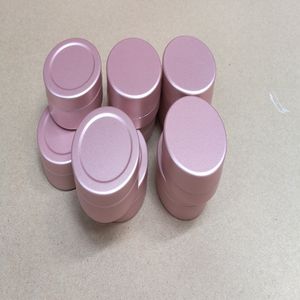 100 stks / partij 20g lege doos 20 ml aluminium pot lip glanst container thee tin cosmetica verpakking fles roze zilveren potten