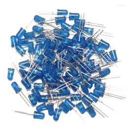 100 pièces/lot 20Ma F5 5MM Kit de diodes LED Ultra lumineux bleu Diodes électroluminescentes assorties bricolage ensemble Support goutte