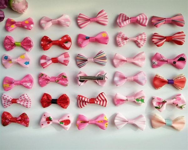 100pcs lote 3 5 cm Bows Hairpin For Kids Girls Accesorios para el cabello Baby Hairbows Flower Barrettes Clips28978364191