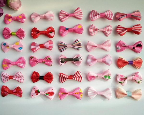 100 unids / lote 3 5 cm Arcos para el cabello Horquilla para niños Niñas Accesorios para el cabello Bebé Hairbows Girl Flower Barrettes Clips para el cabello 28972471832