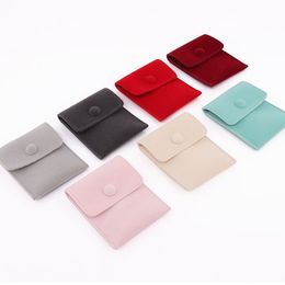 Pochettes d'emballage de bijoux colorées, Lot de 100 pièces, 3 tailles, petits sacs chics en velours pour boucles d'oreilles, collier, bijoux de luxe, Whole259J