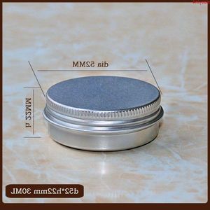 100pcs / lot 30g Aluminium Jar Cosmetic Vis Coud 30 ml Eyes Baume à lèvres Masque Tin Posure Hand