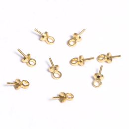 100pcs / lot 3x6,5 mm Bijoux de bijoux oeil vis à vis des yeux baies de baies de fin