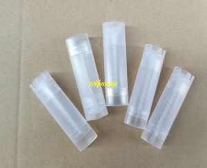 50 stks / partij 4.5g Clear Oval Lip Balm Tube 0.15oz Wit Matte Transparante Deodorant Container Lotion Bar Twist Lege Lipstick