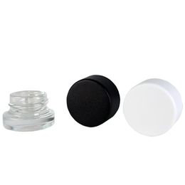 Conteneur rond transparent pour concentré de 5ml, 100 pièces/lot, couvercle CR, expédié depuis les états-unis