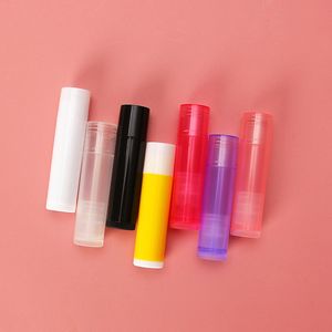 100 unids/lote 5G DIY lápiz labial vacío brillo de labios tubo bálsamo botellas contenedor con tapa muestra cosmética colorida