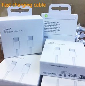 100 pièces/lot 60W PD USB C câble de charge type c chargeur pour iPhone 15 Pro max plus MacBook câbles de charge rapide pour Samsung Xiaomi Huawei avec emballage de vente au détail
