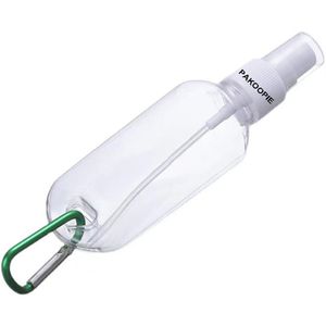 100pcs / lot bouteille de pulvérisation de désinfectant pour alcool 50ML bouteilles d'emballage rechargeables avec porte-clés crochet clair transparent commodément Por224Z